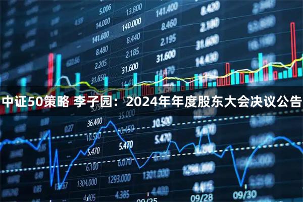 中证50策略 李子园：2024年年度股东大会决议公告