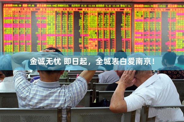 金诚无忧 即日起，全城表白爱南京！