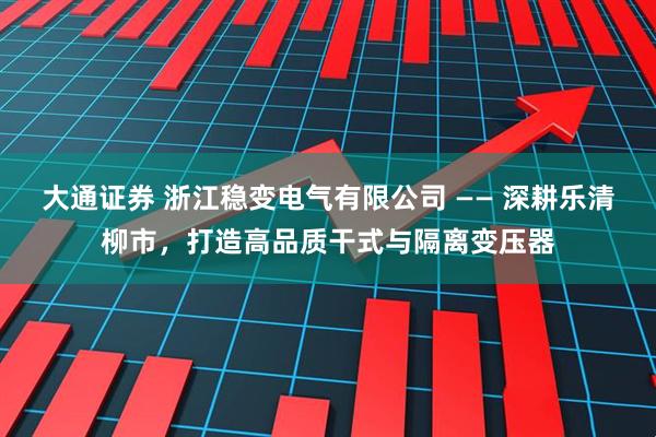 大通证券 浙江稳变电气有限公司 —— 深耕乐清柳市，打造高品质干式与隔离变压器